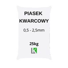 Piasek kwarcowy, suszony 0,5-2,5mm, 25kg