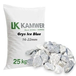 Grys Ice Blue 16-22mm, 25kg - Naturalny Kamień Ogrodowy, Dekoracyjny i Ozdobny na Ścieżki, Rabaty, Oczka Wodne i Tarasy