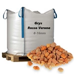 Grys Rosso Verona 8-16mm, 1000kg - Naturalny Kamień Ogrodowy, Dekoracyjny i Ozdobny na Ścieżki, Rabaty, Oczka Wodne i Tarasy